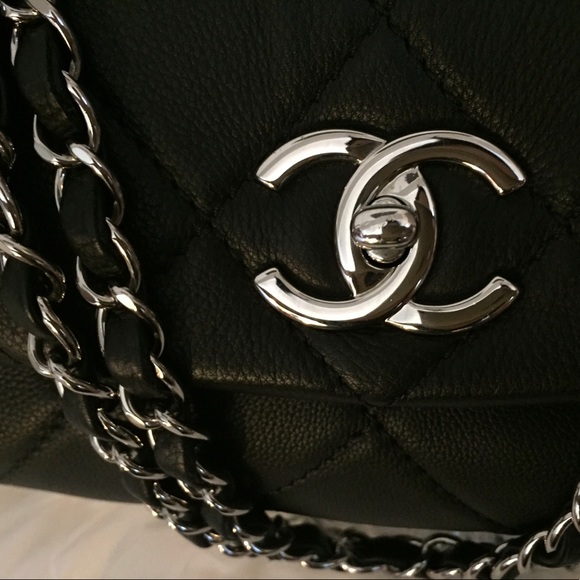 ❌SOLD❌ 🖤 CHANEL NIB Black w/ Silver HW Flap Bag - Picture 5 of 8